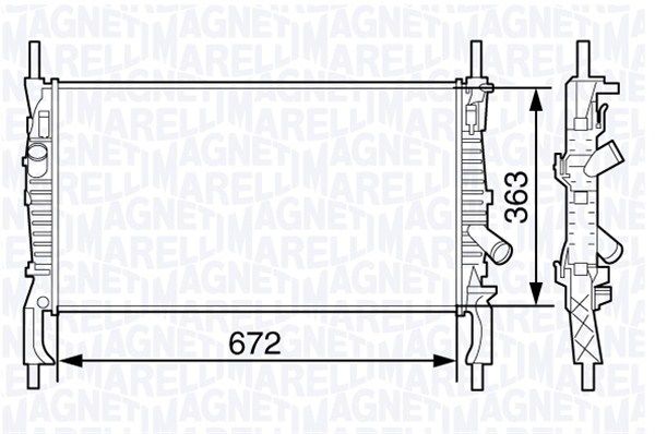 MAGNETI MARELLI Radiators, Motora dzesēšanas sistēma 350213131800